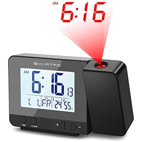 Projects the time or temperature on the ceiling or wall. . Projection alarm clock model hm472a manual